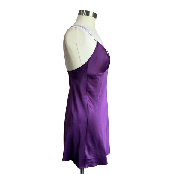 Victoria's Secret  Deep Romantic Purple Sleep Mini Chemise Mini Dress Sz M - Picture 3 of 9